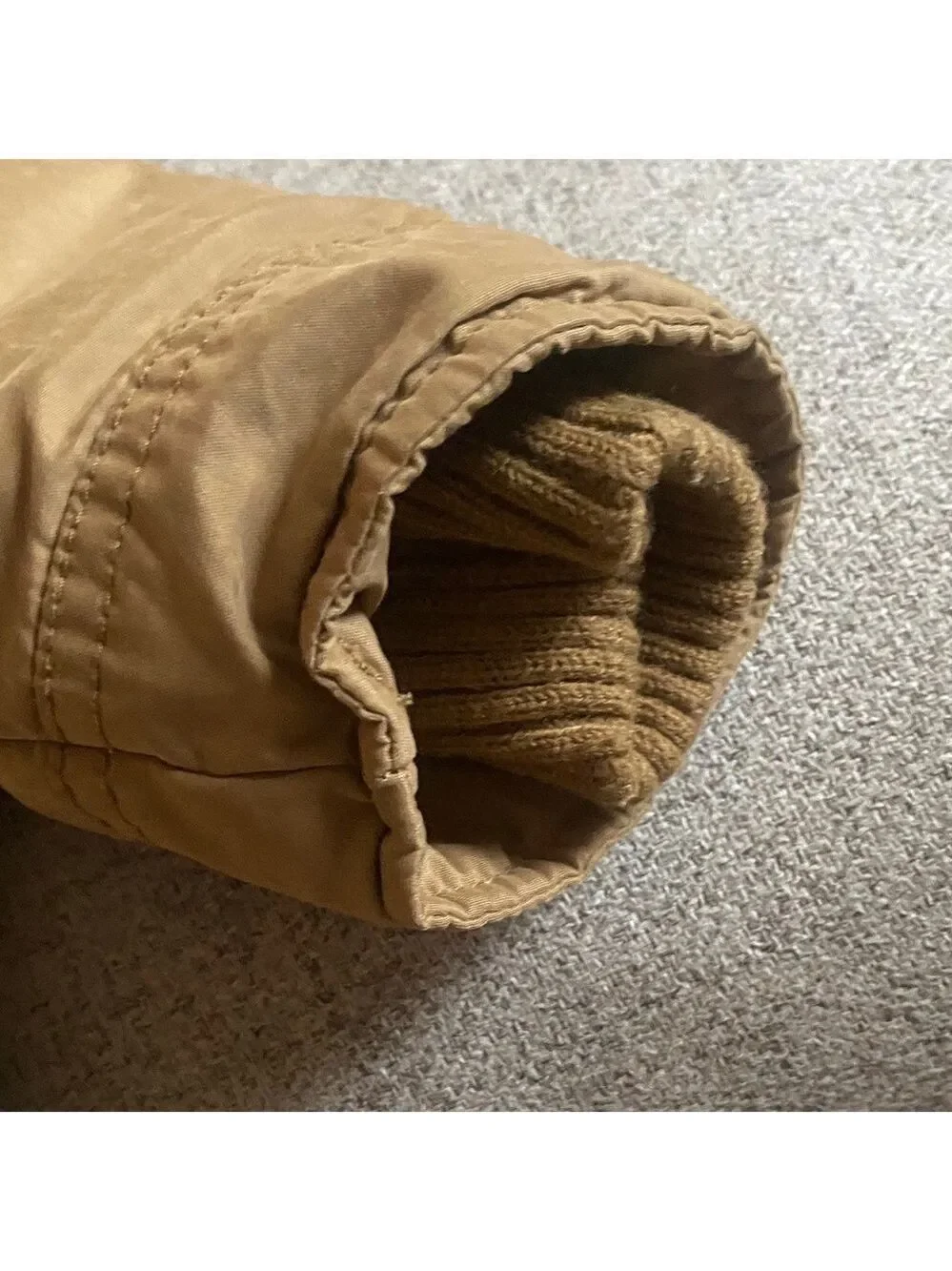 GAP Baby Tan Hooded Jacket Faux Fur Lined Coat Kids